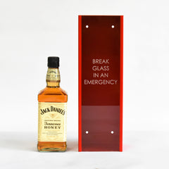 Novelty Drinks Bottle Storage Box "Break Glass in an Emergency" - Indoor Outdoors