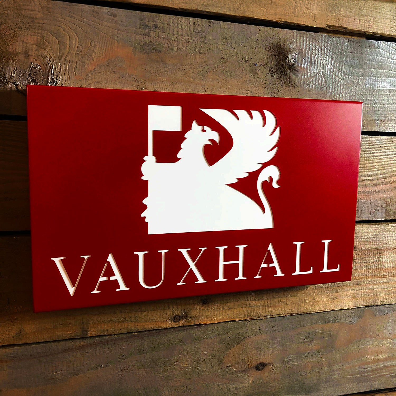 Retro Vauxhall Wall Mountable Sign