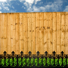 Decorative Tudor-Style Garden Steel Picket Fence Panels