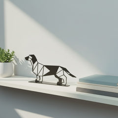 Okunaii™ Geometric Metal Dachshund Sausage Dog Ornament