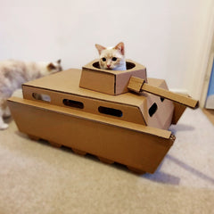 Jake's Farm Yard Cardboard Cat Tank Enrichment Toy