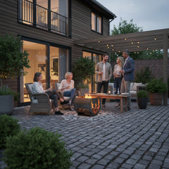 Volcann™ Fenix Rustic Steel Fire Pit with Phoenix Design