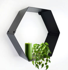 Okunaii Wall Mount Hexagonal Shelf - Indoor Outdoors