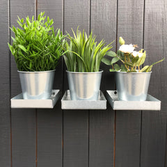 Bellamy Wall Mount Plant Pot Shelves (Pack of 3) - Indoor Outdoors