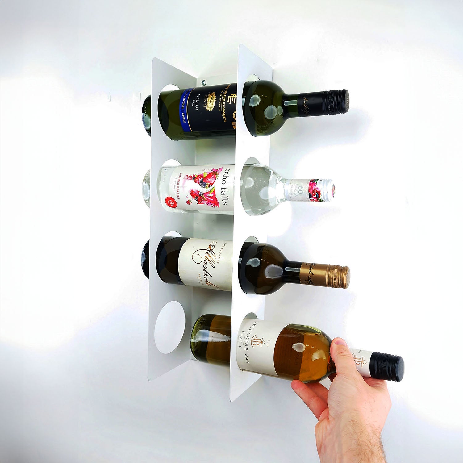 Wall Mount Wine Rack (4-7 Bottle Capacity)