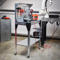 Nukeson Customisable Industrial Mobile Workbench with Back Wall - Tool Wall Compatible