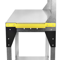 Nukeson Customisable Industrial Mobile Workbench with Back Wall - Tool Wall Compatible