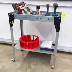 Nukeson Customisable Light Industrial Trolley & Portable Workbench - Tool Wall Compatible - Indoor Outdoors