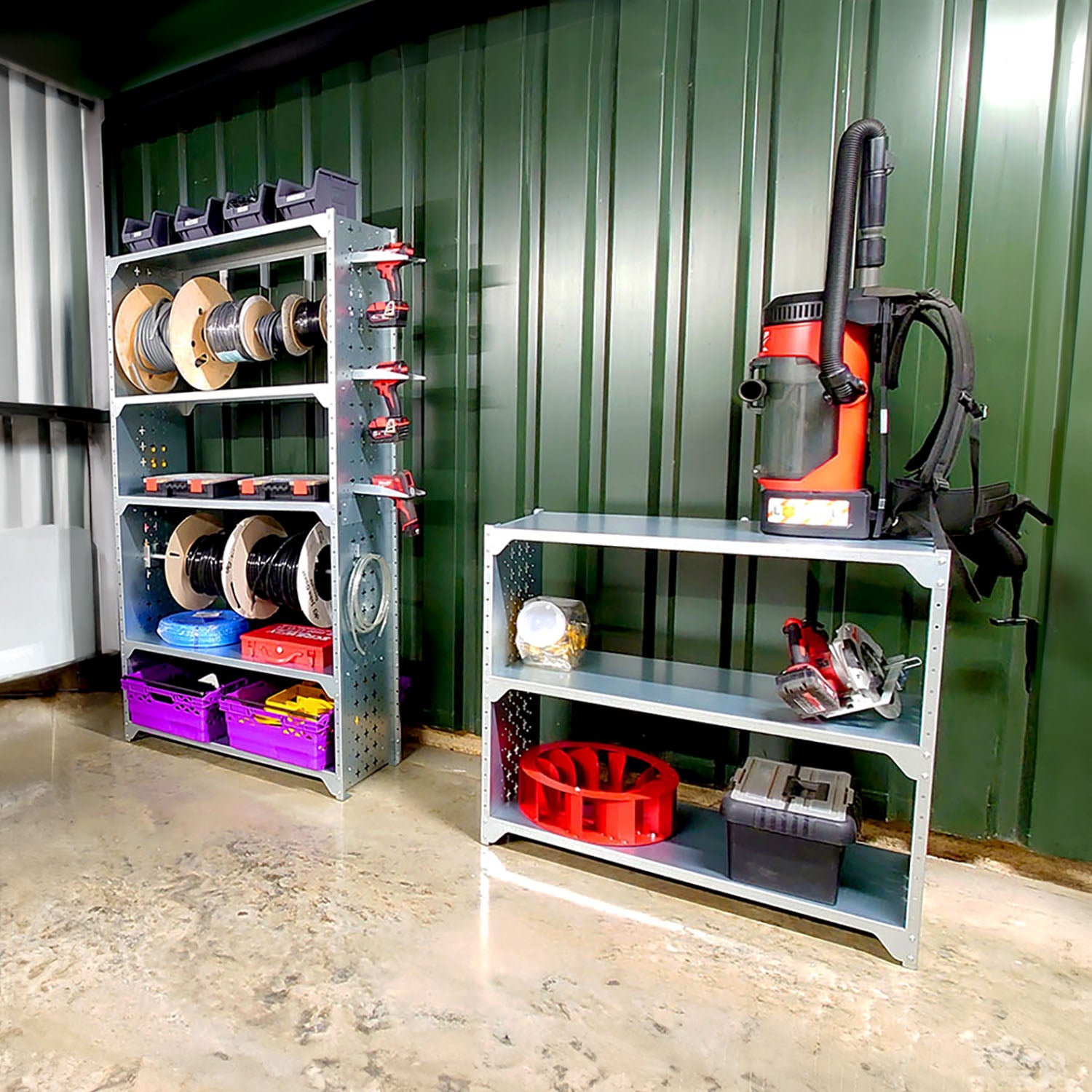 Nukeson Modular Industrial Shelving Units - Tool Wall Compatible - Indoor Outdoors
