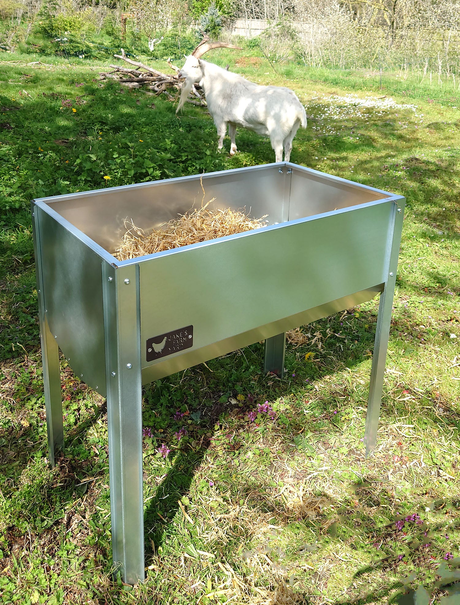 Buy Jake's Far Yard Galvanised Feeding Trough For Goats, Sheep And