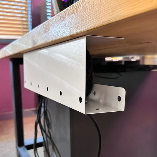 MegaMaxx UK™ Under-Desk Cable Management Tray - Indoor Outdoors