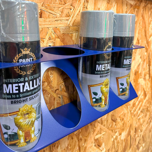 MegaMaxx UK™ Wall Mounted Spray Can Rack for Vans, Workshops & Sheds - Indoor Outdoors
