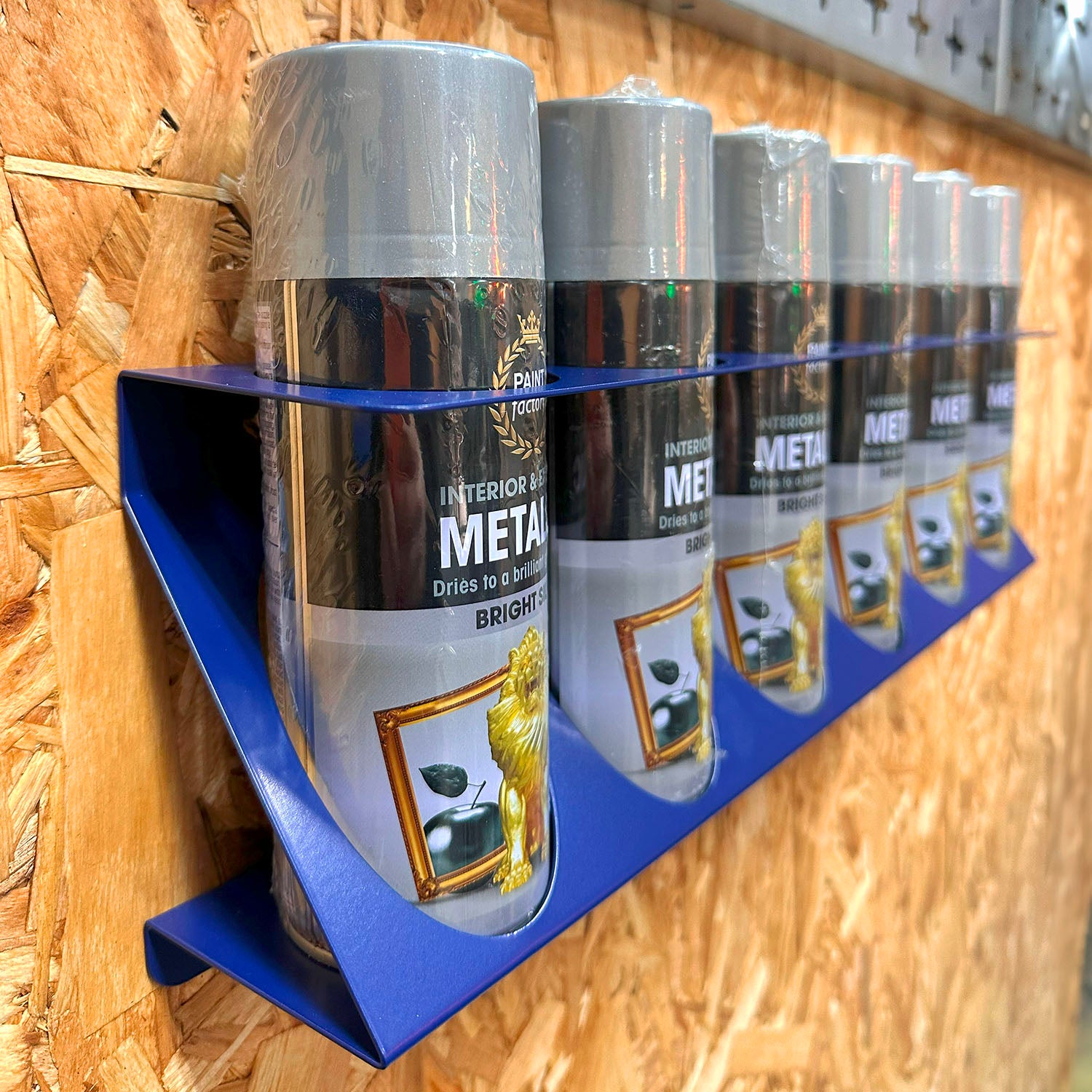 MegaMaxx UK™ Wall Mounted Spray Can Rack for Vans, Workshops & Sheds - Indoor Outdoors