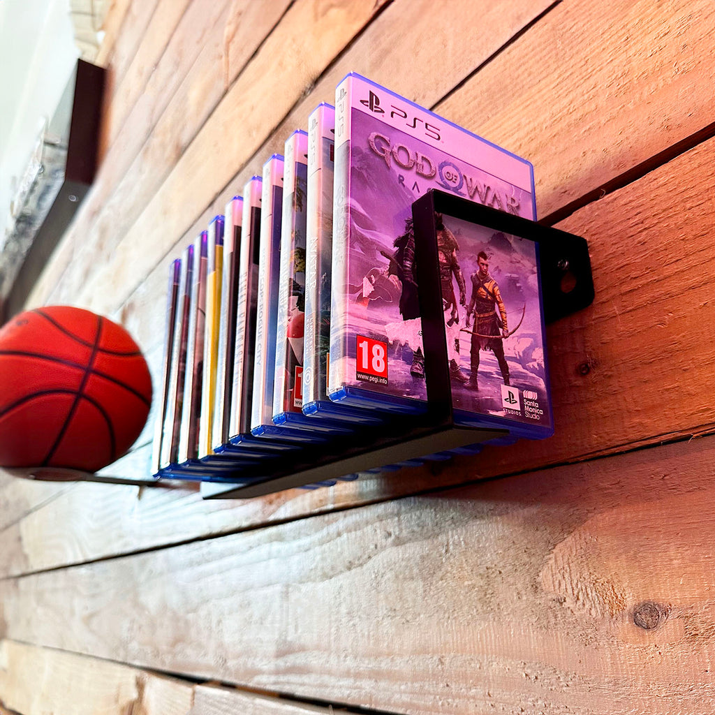 Video Games Storage Rack Easy Wall Mountable Shelf