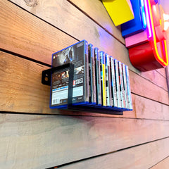 GameShieldz™ Wall Mount Vertical Video Games Storage Rack - Indoor Outdoors