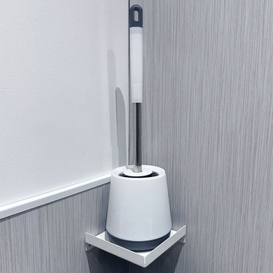 Okunaii™ Wall Mount Toilet Brush Holder Corner Shelf
