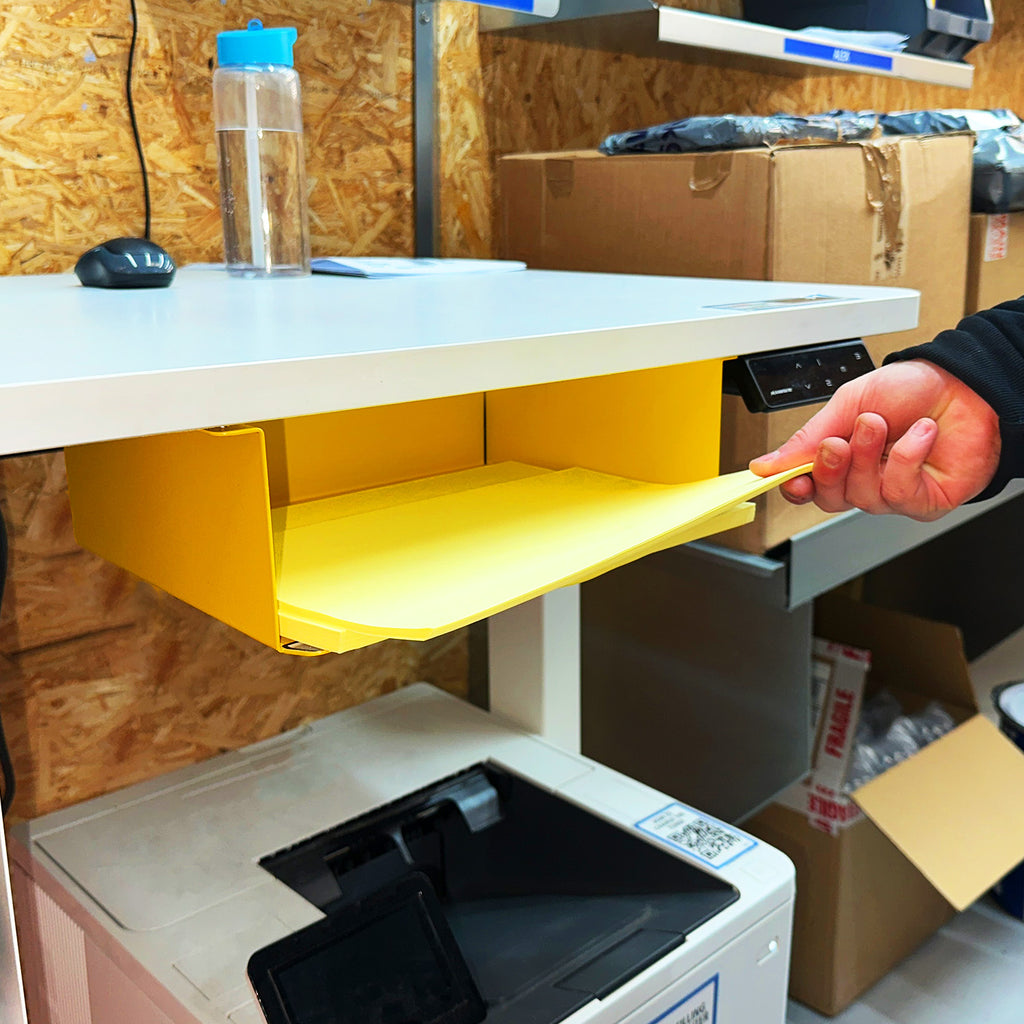 Under Desk Paper Tray & Document Holder for A4 Size Paper - Indoor Outdoors