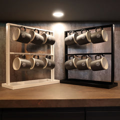 Okunaii™ Freestanding Coffee Mug Hanging Rack Stand (12 Cup Capacity)