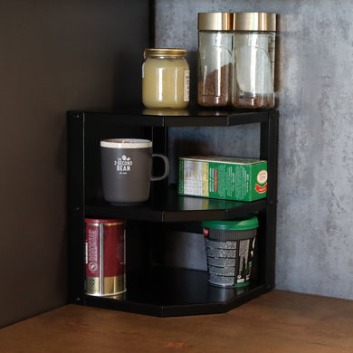 Okunaii™ 3-Tier Corner Shelving Unit for Kitchen Storage & Organisation