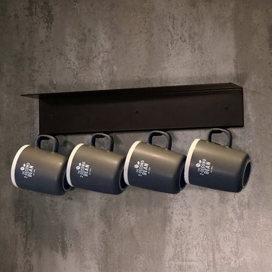 Okunaii™ Wall Mount Coffee Mug Hanging Holder & Shelf Storage Unit