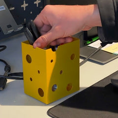 Okunaii™ Block of Cheese-Shaped Worktop Kitchen Utensil & Accessories Holder