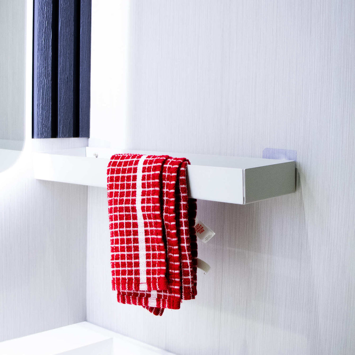 Okunaii™ Wall Mount Bathroom Shelf with Concealed Towel Rack