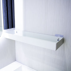 Okunaii™ Wall Mount Bathroom Shelf with Concealed Towel Rack