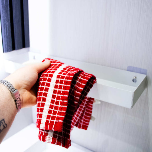 Okunaii™ Wall Mount Bathroom Shelf with Concealed Towel Rack