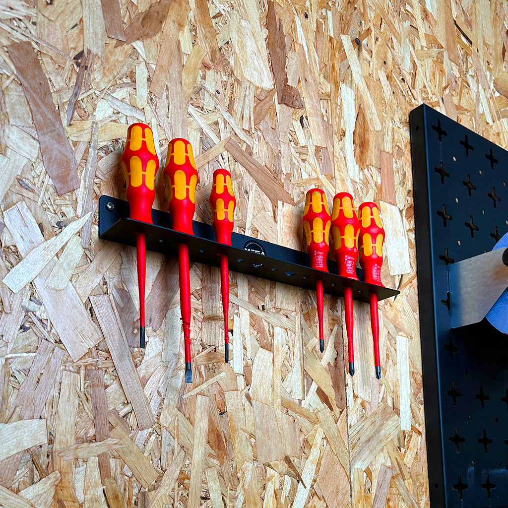Screwdriver Rack - 15-Slot Capacity - Durable Steel Construction