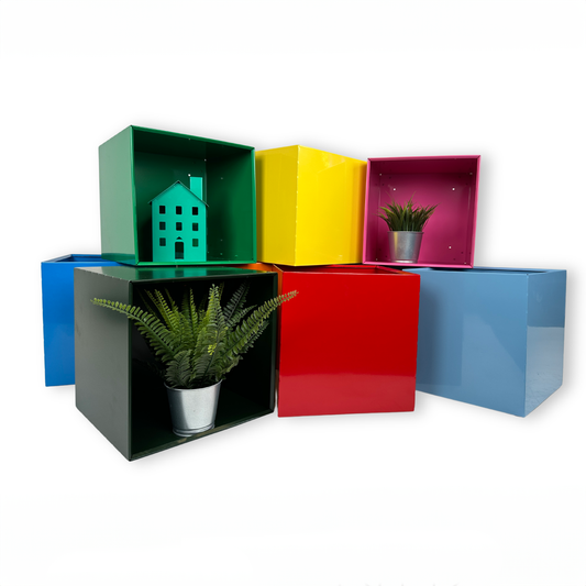 Cubitz Multi-Use Galvanised Steel Cube - Outdoor Planter, Indoor Storage & More! - Indoor Outdoors
