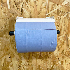 MegaMaxx UK™ Industrial Blue Roll & Paper Towel Holder with Stop Brake - Indoor Outdoors