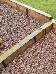 Straight Border Log Roll Pin Brackets - Indoor Outdoors