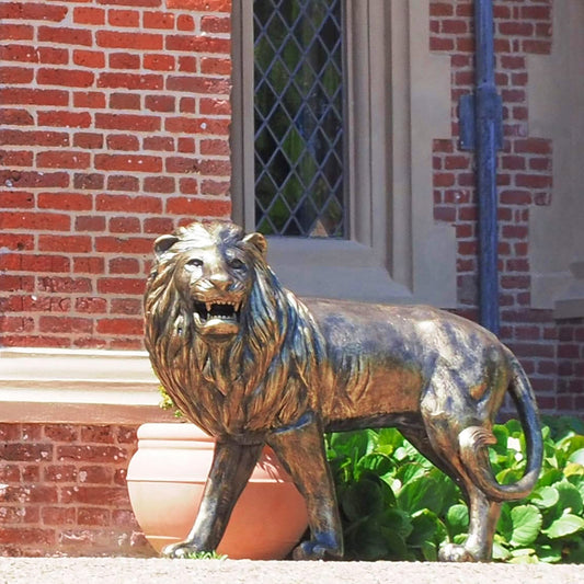 Fergus McArthur Standing Lion Bronze Effect Statue