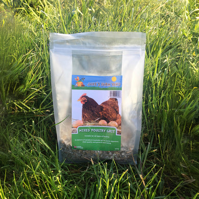 Jake's Farm Yard Mixed Poultry Grit (500g Bag) - Indoor Outdoors