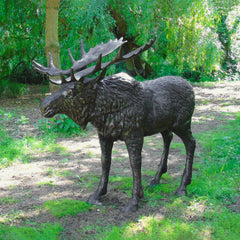 Fergus McArthur Bronze Effect Large Moose Garden Statue