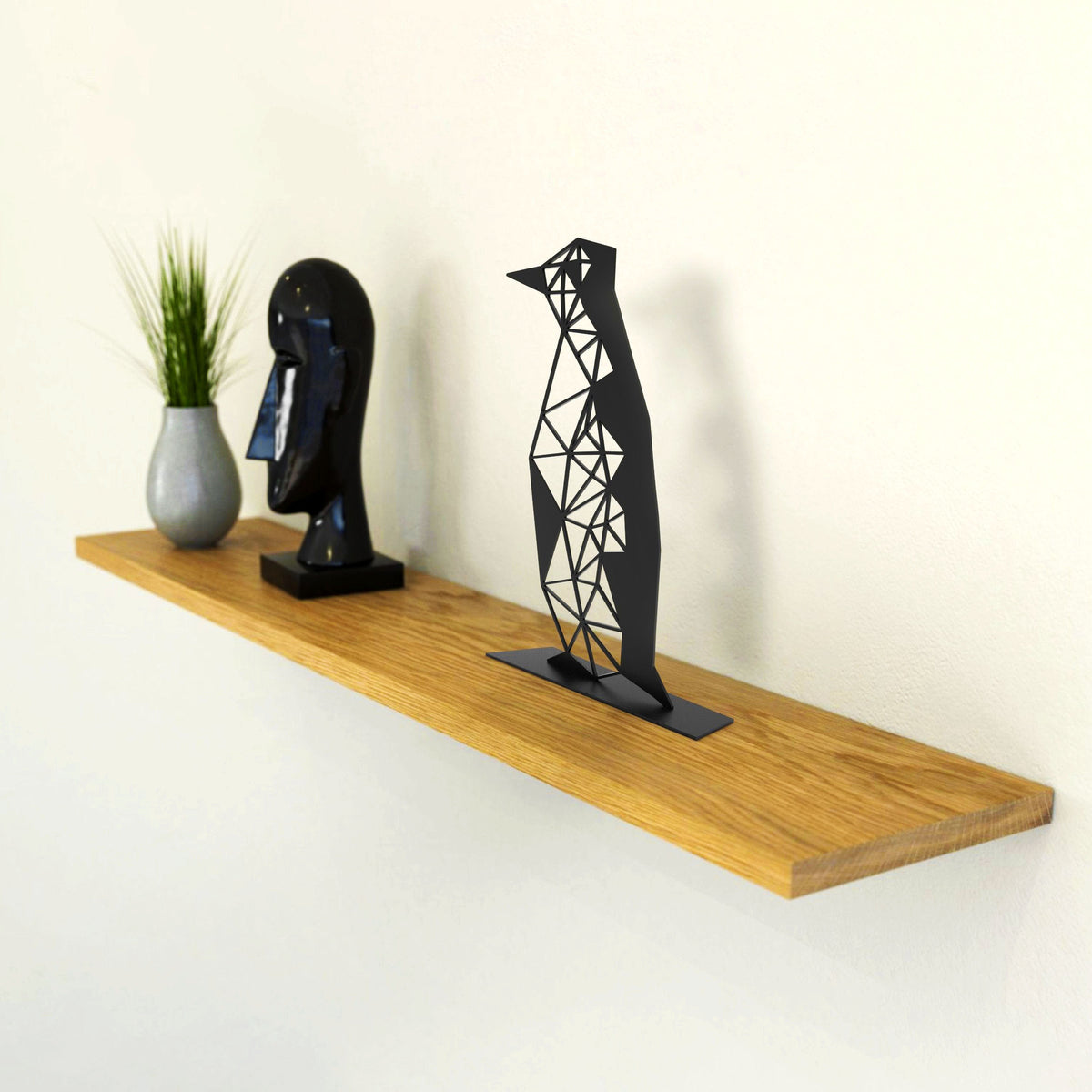 Okunaii Geometric Free Standing Metal Penguin Ornament - Indoor Outdoor