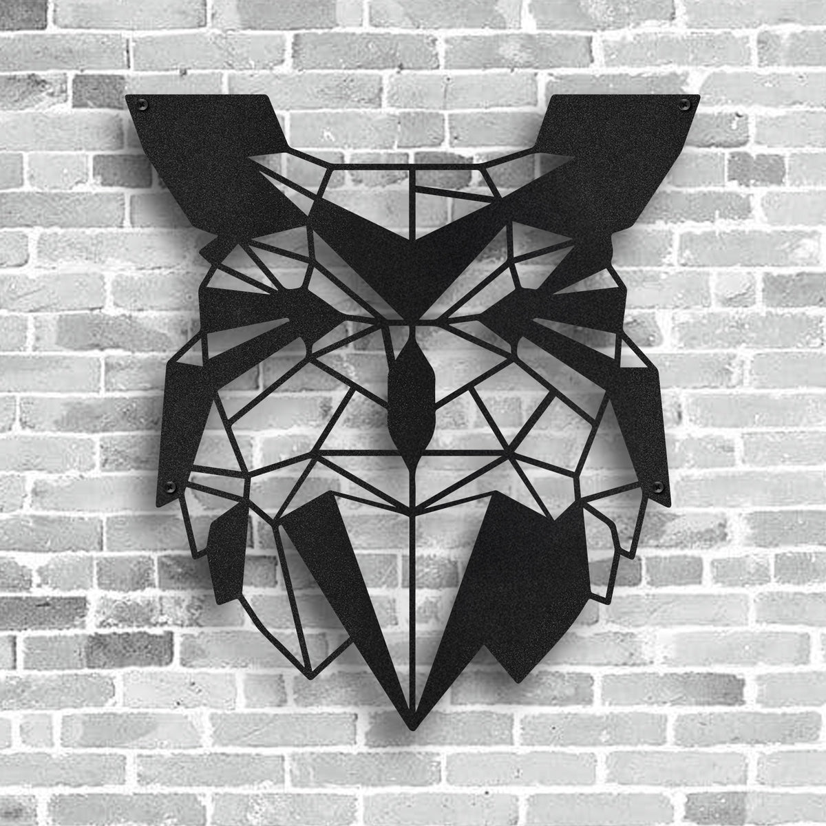 Okunaii™ Owl Minimalist Geometric Metal Wall Art (35cm Tall)