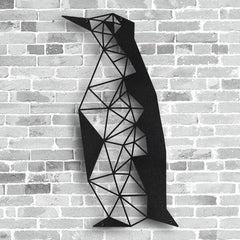 Okunaii™ Penguin Minimalist Geometric Metal Wall Art (50cm Tall)