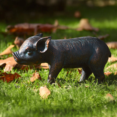 Fergus McArthur Standing Piglet Aged Verde Statue