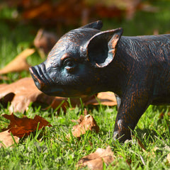 Fergus McArthur Standing Piglet Aged Verde Statue