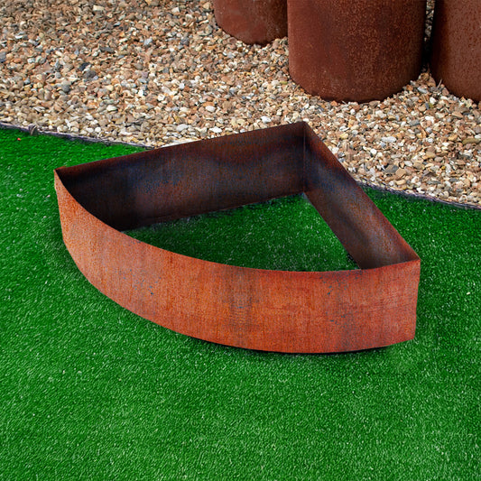 Bellamy Quarter-Circle Rustic Steel Corner Planter