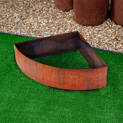 Bellamy Quarter-Circle Rustic Steel Corner Planter