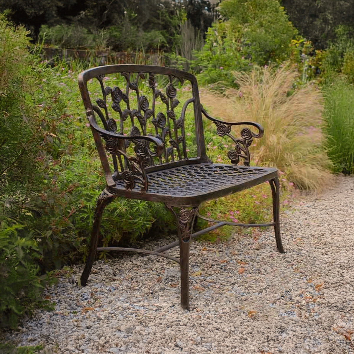 Fergus McArthur Bronze Effect Rose Garden Bench