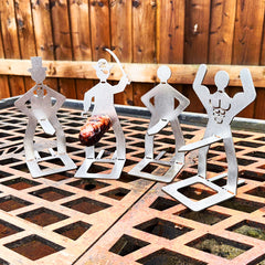 Volcann™ Stainless Steel BBQ Sausage Holder Man (4 Styles Available)
