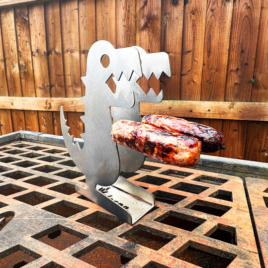 Volcann™ "GrillZilla" BBQ Stainless Steel Dual Sausage Holder