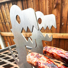 Volcann™ "GrillZilla" BBQ Stainless Steel Dual Sausage Holder