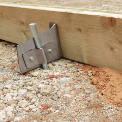 Buzzard UK Adjustable Concrete Formwork Brackets with Pin – UK Made Shuttering Bracket – Works with 6" & 8" Timber – Patent Pending