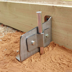 Buzzard UK Adjustable Concrete Formwork Brackets with Pin – UK Made Shuttering Bracket – Works with 6" & 8" Timber – Patent Pending