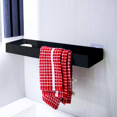 Okunaii™ Wall Mount Bathroom Shelf with Concealed Towel Rack