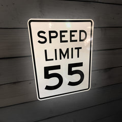 American Style "Speed Limit 55" Sign Vintage Automobilia